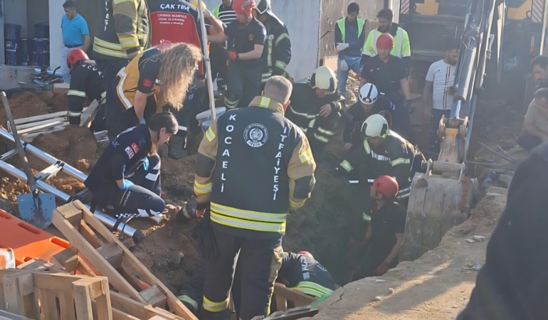 İnşaatta facia ucuz atlatıldı! Çayırova’da toprak altında kalan işçi kurtarıldı