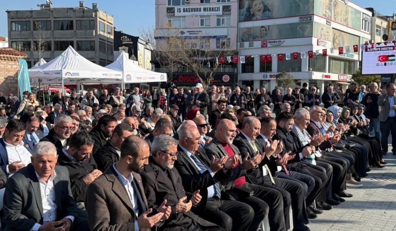 FİLİSTİNE DESTEK KERMESI AÇILDI..