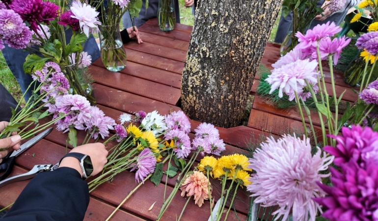 Renklerin en zarif hali buketlerde buluştu